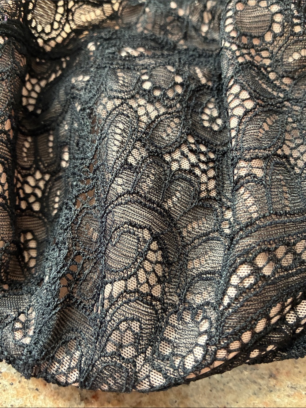 Soma Black Sheer Floral Lace Underwire Bra 42C - Picture 2 of 6
